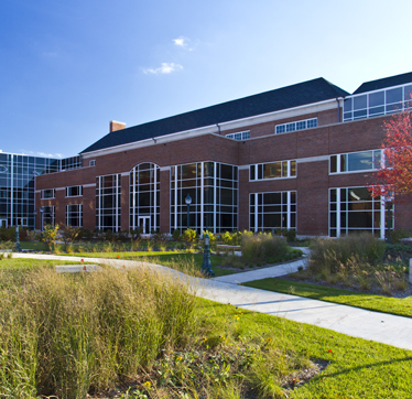 Medical office building exterior landscaping