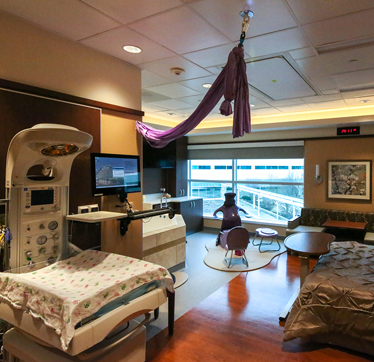 Labor and delivery room interior 